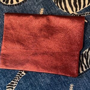 Shimmering Red Clutch Made in Italy